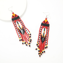 2024 Bohemian Style Handcrafted Women's Earrings with Crystal and Seed Beads