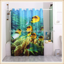 blue yellow mermaid shower curtain