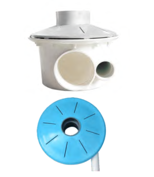 Fish tank bottom double drain device