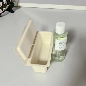 Biodegradable bagasse molded pulp box packaging for bottles