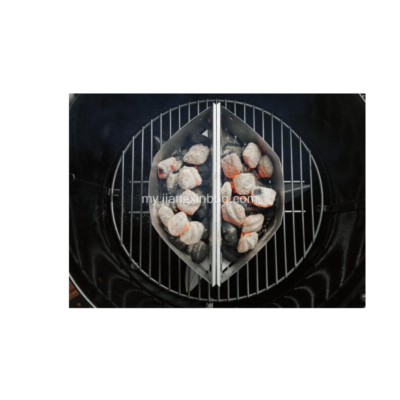 Galvanized Steel Kettle အစားထိုး BBQ Charcoal Basket