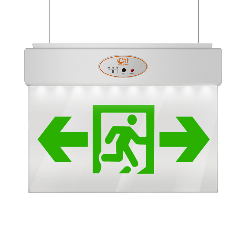 Luz de signo de salida de emergencia LED delgado