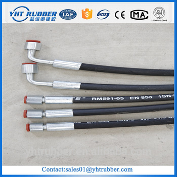 hydraulic hose end fittings &rubber hose assembly