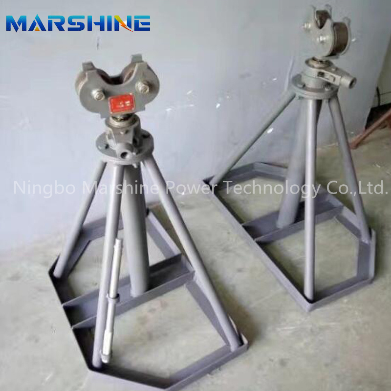 Hydraulic Lifting Underground Cable Tools Mechanical Simple Reel Payout Stand 3