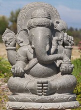 Competitive high quality handmade gray ganesh statues geneisha sculpture