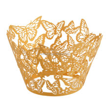 Lace Cupcake Wrappers: Laser Cut Artistic Cake Paper Cups for Weddings and Parties