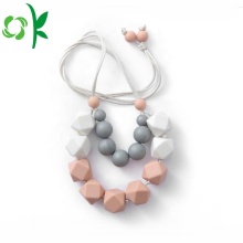 Toddler Silicone Teething Necklace Baby Necklace Beads