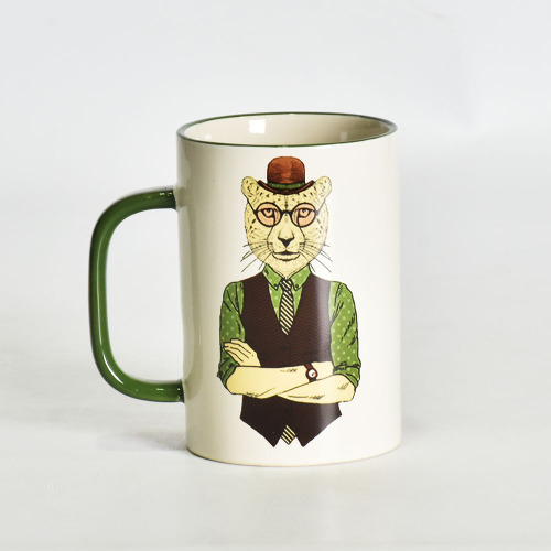 Amazonhandtag tryckt design Animal Ceramic Mugs