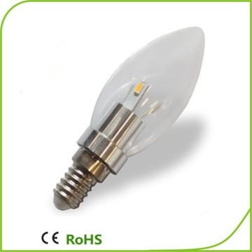 waterproof aluminum 9w e12 e14 led candle light bulb