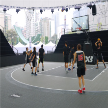 Intertravamento do tipo FIBA ​​3x3 da competição de intertravamento ses usando piso