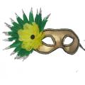 Feather Mask with Flower For Women