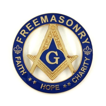 Custom Masonic Logo Metal Car Badges: Faith, Hope, Charity, and Masonic Emblems for Your Auto, Truck