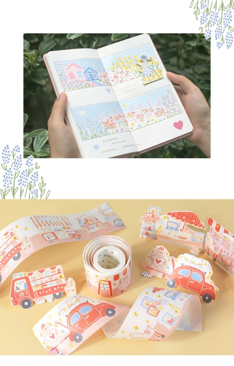 Release Paper with Special Oil Printing Masking Tape for Decoration