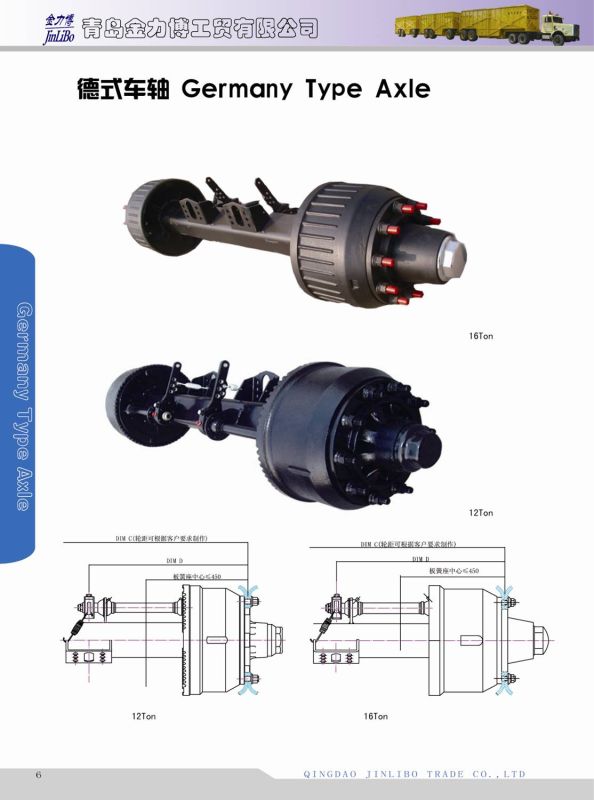 Factory From China--Germany Type Semi Trailer Axle