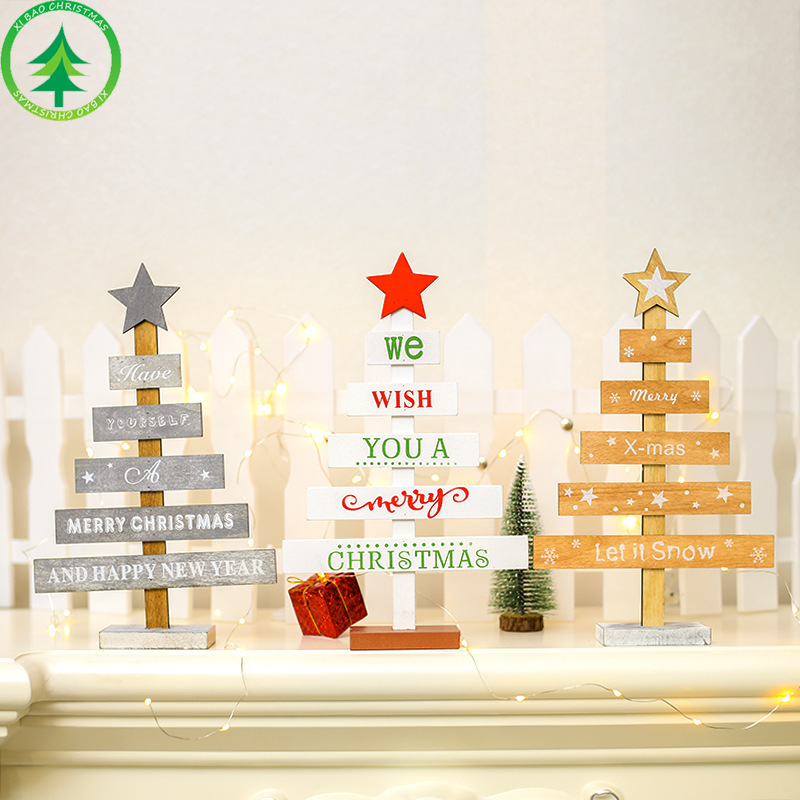 Wooden Christmas Decoration for Home Christmas Tree Pendant Christmas Wood Ornaments Navidad New Year 2020