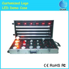 2016 new product customized led test case box with E27,E14,MR16,GU10,T8