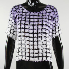 women plain dyed latest lace blouse styles