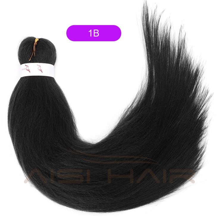 Aisi Hair Best Selling Wholesale Solid Color Jumbo Easy Fiber Pre Stretched For Women Synthetic Crochet Braiding Hair Extensions