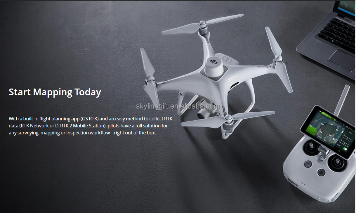 DJI Phantom 4 RTK Mapping DRONE Compatibility with D-RTK 2 Mobile Station P4 RTK Built for Surveyors