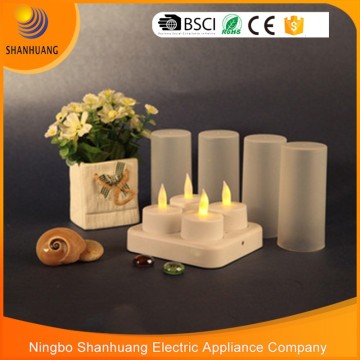 New LED tea light candle 4pcs set cheap LED candle tea light Rechargeable led candle