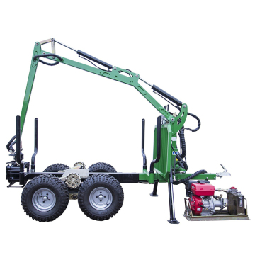 Motorised Log Crane Trailers with Grapple Rotator for Forestry and Logging