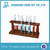 Laboratory Glassware Clear Glass Wood Test Tube Rack With Optional Plastic Cap