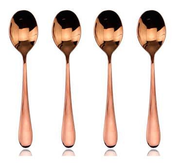 Rose gold spoon , cutlery set rose gold