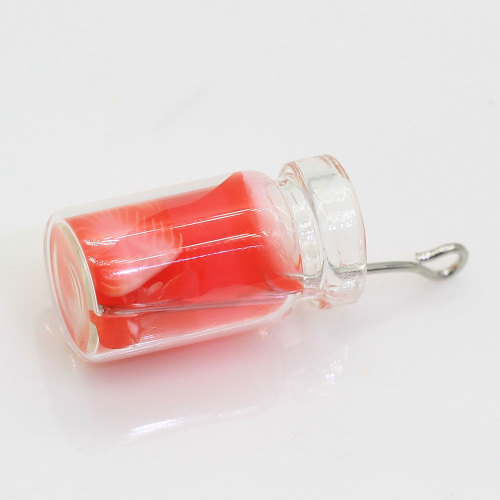 Colgantes de bebida de uva de manzana 3D Mini resina botella de bebida de fruta encantos ajuste pulsera pendiente joyería DIY accesorio hecho a mano