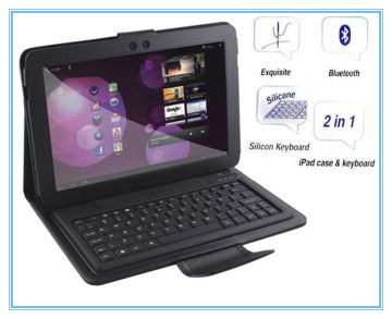 Portable Mini Flexible Silicon Bluetooth Keyboards With Usb 2.0 For 10 Inch Laptops