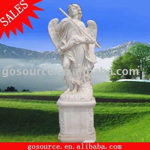 white marble angel statue