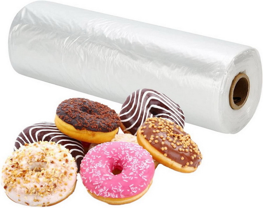 Clear Supermarket HDPE Plastic Produce Roll Bag