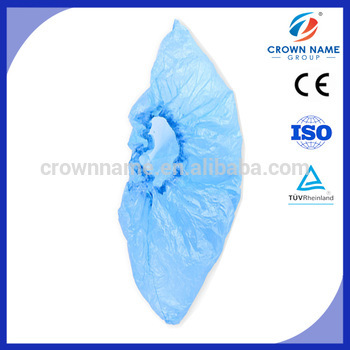 blue transparent Disposable PE shoes cover