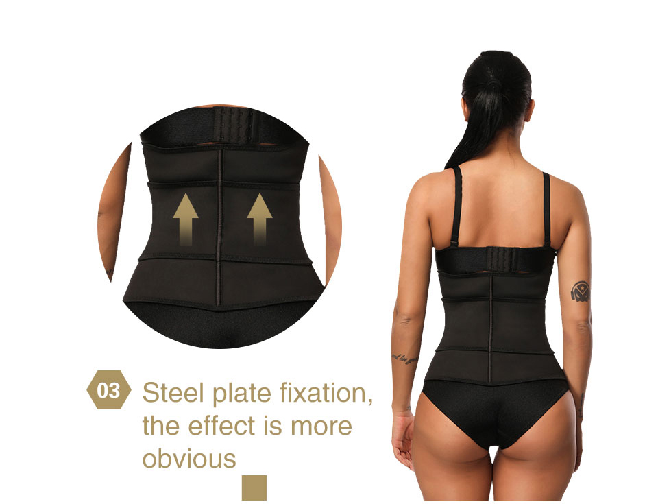 Custom Logo Long Latex Waist Trainer Hook Up Shapewear belt