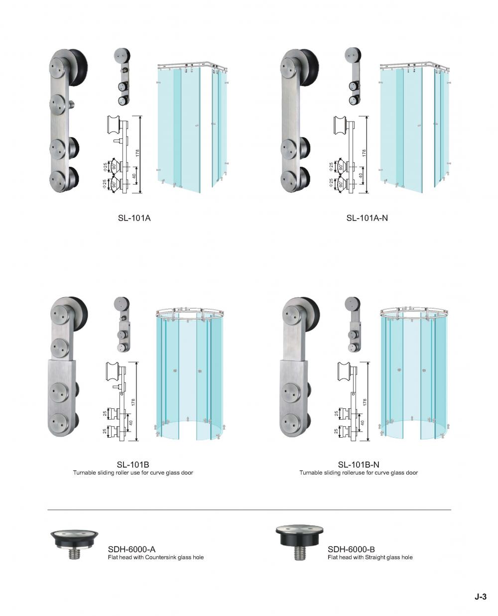 Complete shower door sliding system