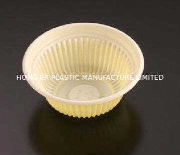 White Disposable Plastic Serving Bowls / Disposable Plastic Cups With Lid
