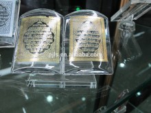 crystal bible book glass gift, Golden print quran book crystal book