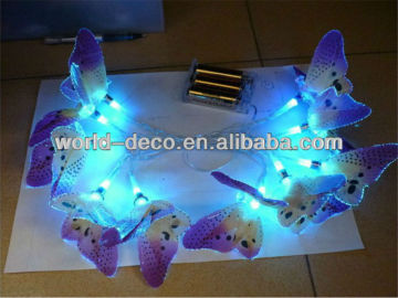 Nice fiber optic led lighted butterfly decorations string