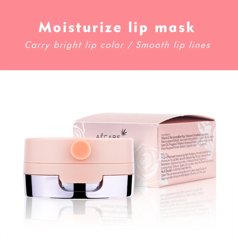 Wholesale OEM Private Label Overnight Sleeping Moisturizing Hydrating Nourishing Collagen Rose Lip Mask