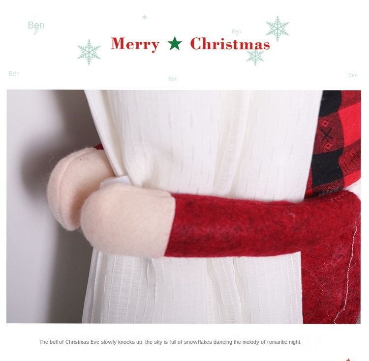 Christmas Decorative Felt Doll Curtain Buckle Curtain Holding Amazon Long Leg Faceless Doll Christmas Supplies