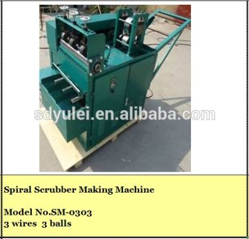 3 wires 3 balls spiral scourer making machine