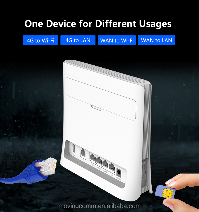 Model C100EV 4G VoLTE Router Key Tính năng 4G LTE FDD TDD 2.4GHz Chức năng giọng nói WiFi VoLTE