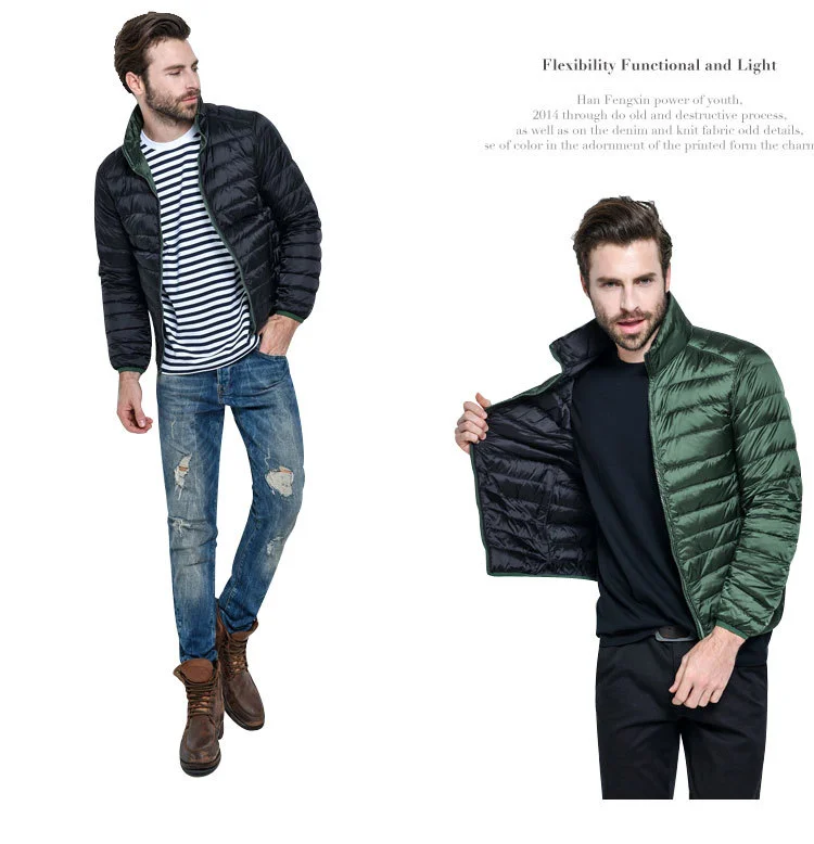 Stand-up Collar Double-Sided Wear Long-Sleeved Lightweight Jacket