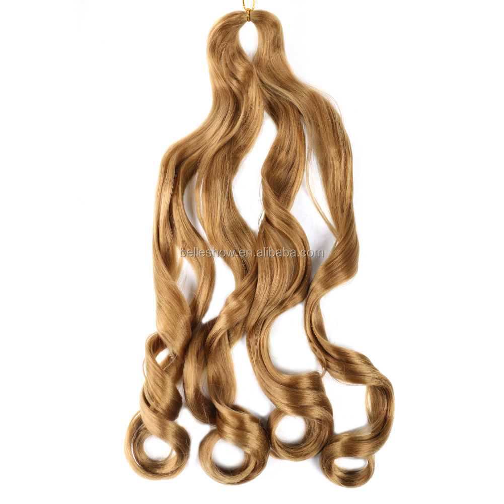 Hot sell  Synthetic deep hair bulk crochet curl  braids 150g spiral curly hair french curl synthetic wavy braiding hair