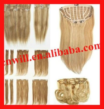 Wholesale One Piece Clip In Hair Extension Indian Hair Virgin Hair Curly Hair Indian Remy Hair