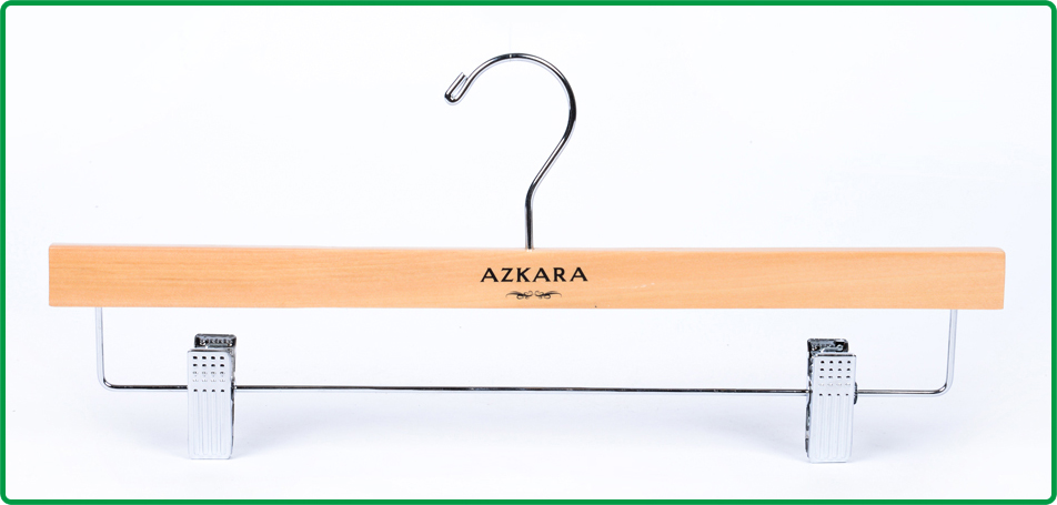 Natural lady clothes hanger for cloth shopping with customized LOGO