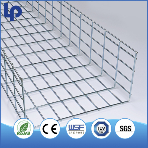 Stylish easy to assemble 50mm-1000mm powder coated cable baskets/hdg wire mesh cable trays