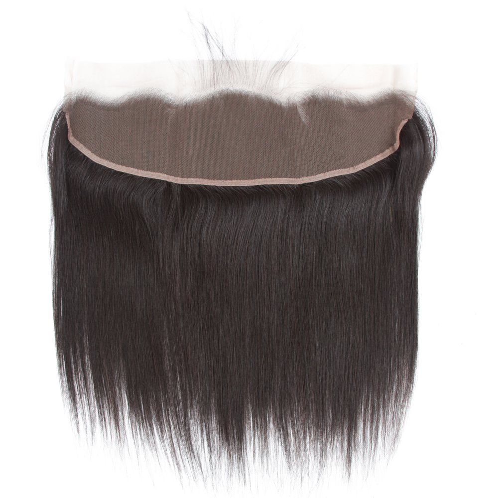 Very Full And Soft 10A 13x4 Swiss Lace Natural Color 100% Brazilian Virgin Human Hair Straight 10"-20" Lace Frontal