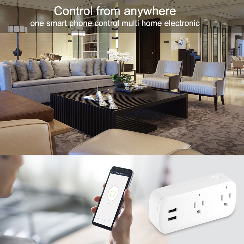 240V Alexa Mini Wifi Wall Socket US Smart Plug Amazon Alexa Smart Plug