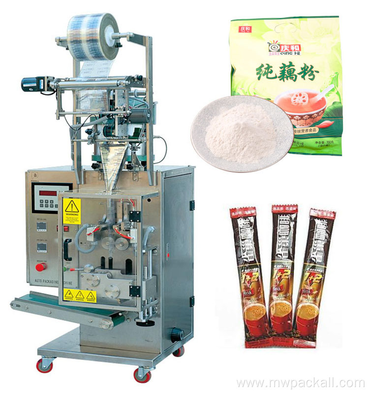 Milk coffee sachet tea bag powder pouch vertical automatic pouch packing machine price