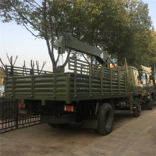 Dongfeng 8 ton military truck mounted crane